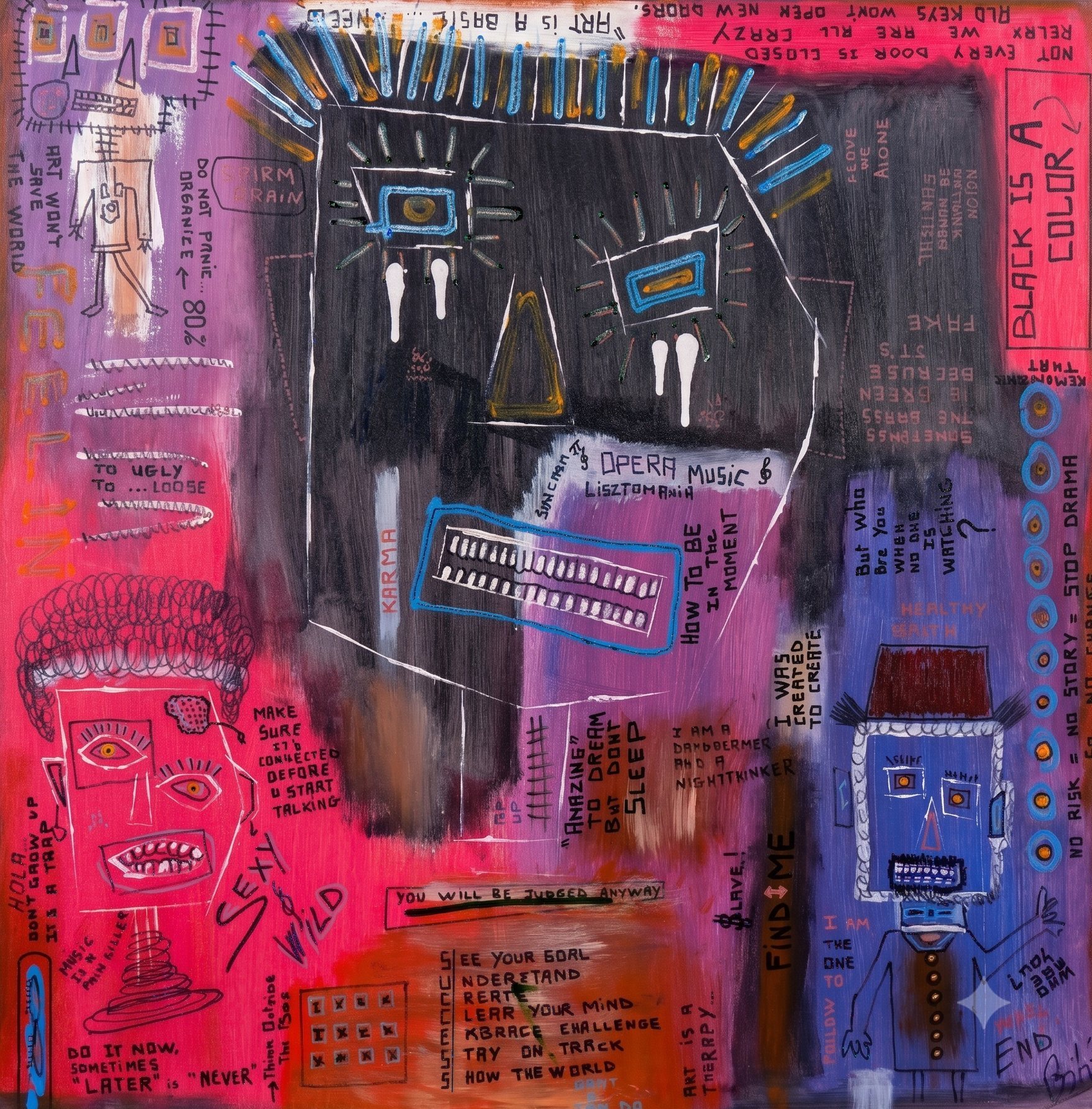 Black Is a Colour, painting by Habib Khoury