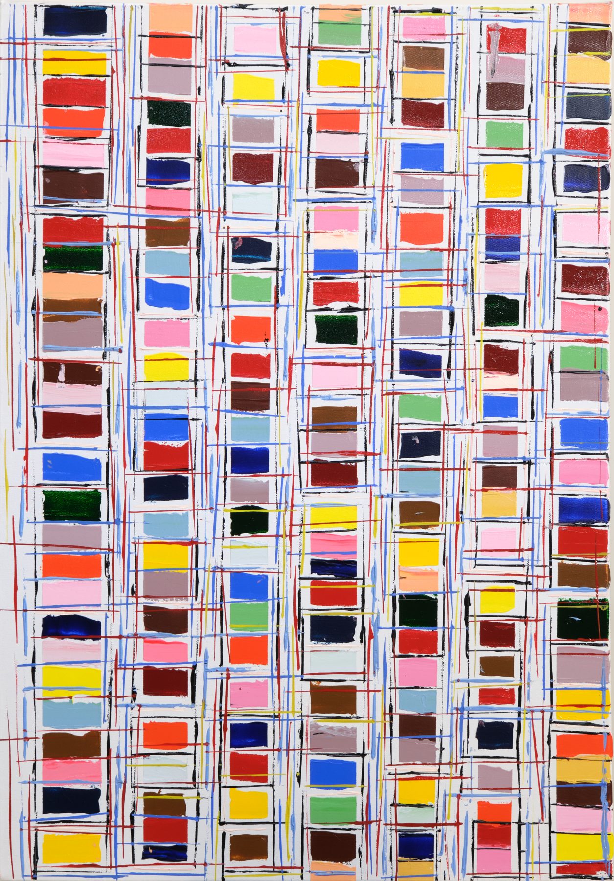 Colorful, painting by Habib Khoury