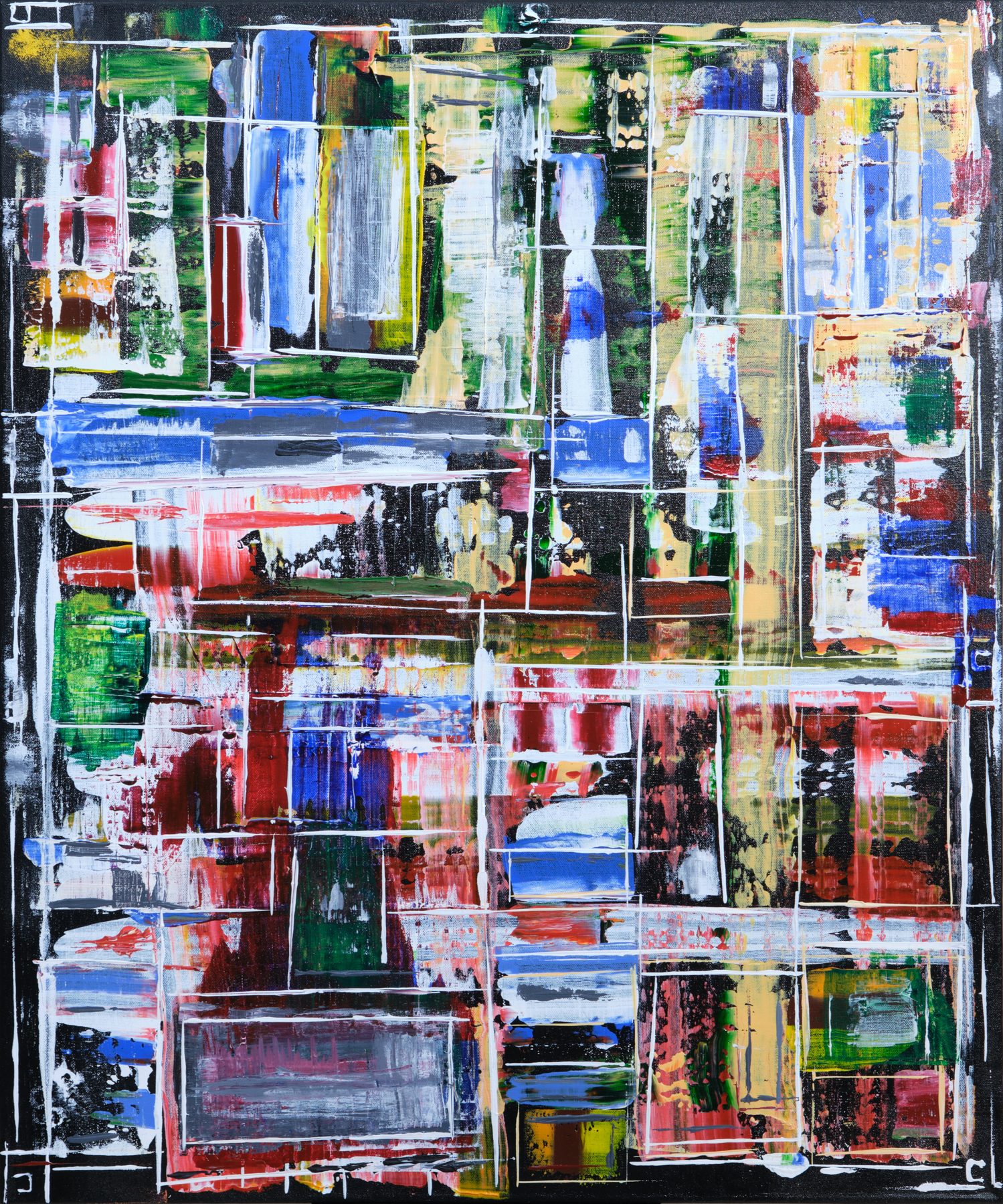 Downtown, painting by Habib Khoury