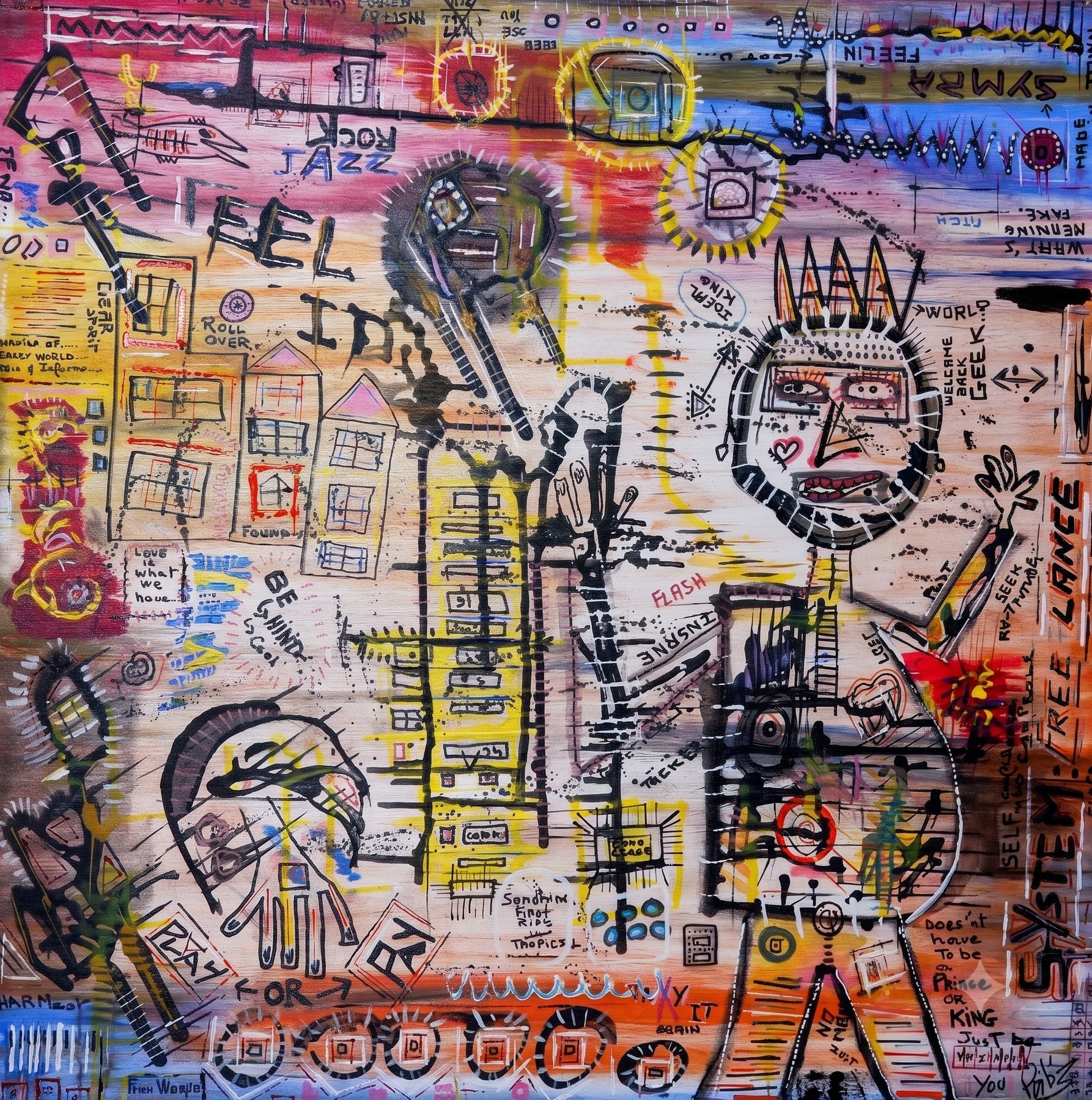 King of the Block, painting by Habib Khoury