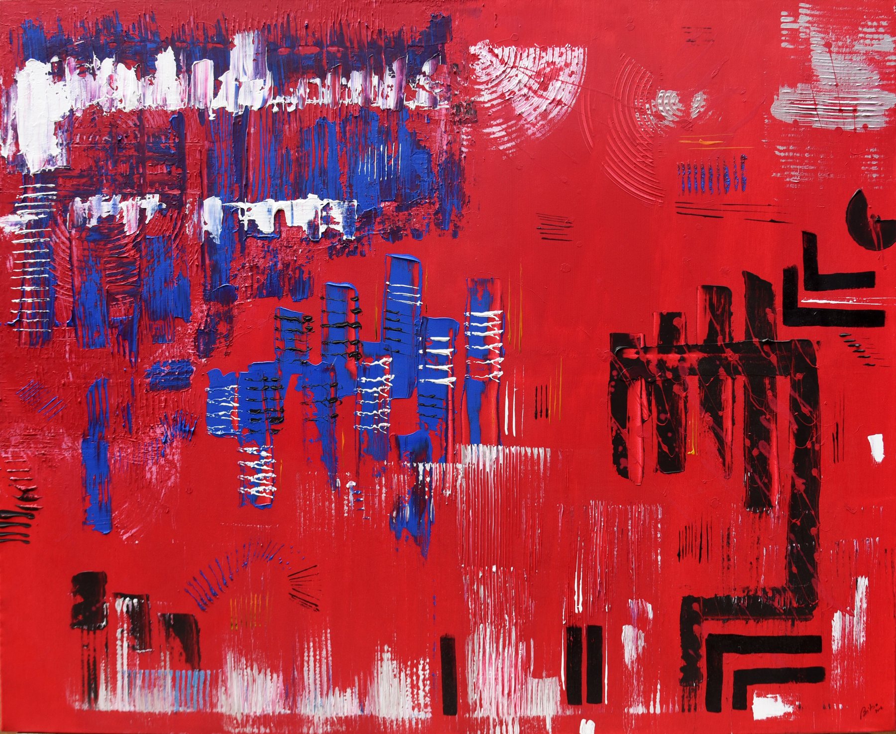 Red Watt, painting by Habib Khoury