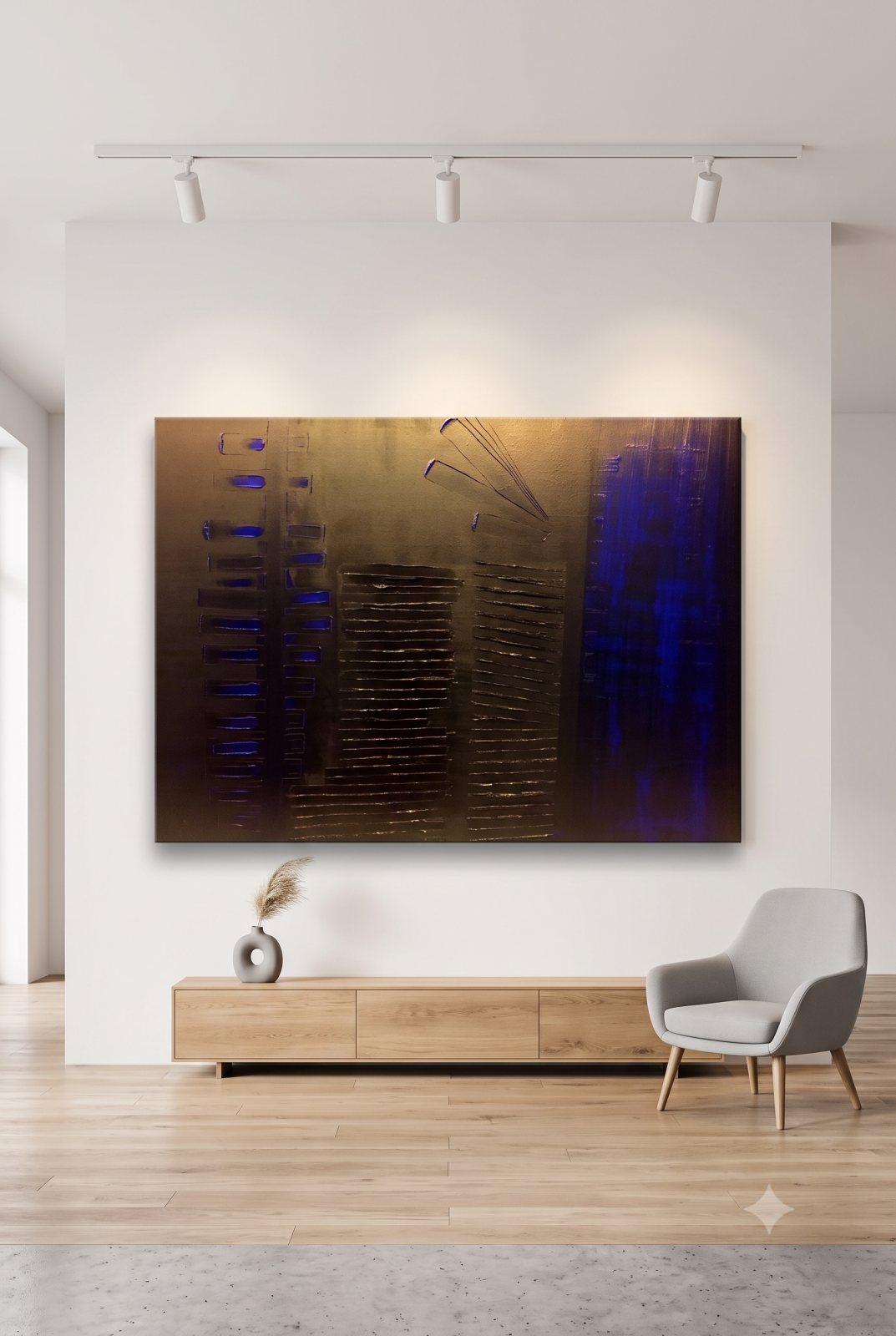 Blue Shadow shown in a room (digital mock-up)